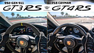 911 GT3 RS vs 718 GT4 RS Setting Records with Porsches Finest [upl. by Salita]