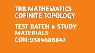 PG TRB MATHS IMPORTANT PROBLEM FROM TOPOLOGY CON9384686847 [upl. by Nere]