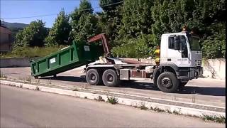 ECO EDIL AUTOTRASPORTI ROCCA DI MEZZO LAQUILAIVECO EUROTRAKKER SCARRABILE HOOKLIFT [upl. by Stephie]