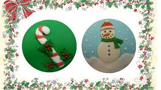 Galletas de Navidad Decoradas con Bastón de Dulce y Muñeco de Nieve│Club de Reposteria [upl. by Acie]