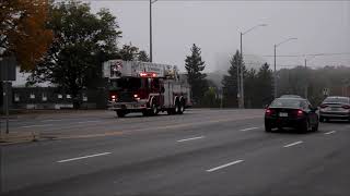 Mississauga Fire And Emergency Services Squad 106Aerial 106 Responding [upl. by Lasky123]