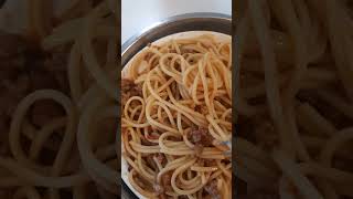 MEATY SPAGHETTI YUMMIES AND CREAMY food shortsvideo MincedPork satisfyingtaste Delicious [upl. by Warfeld9]