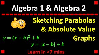 Sketching Parabolas amp Absolute Value Equations [upl. by Livvy62]