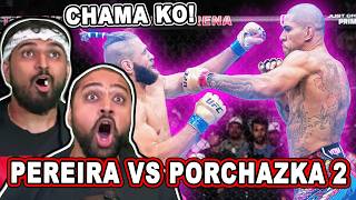 ALEX PEREIRA KOS JIRI PROCHAZKA FULL FIGHT REACTION [upl. by Atelra]