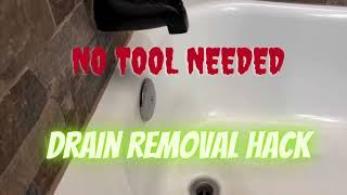 Easy trick to remove tub drain with broken quotTquot [upl. by Madeleine]