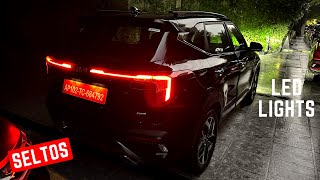 2023 Kia Seltos All Lights and LED Headlights Review  Better Than Creta and Grand Vitara   Seltos [upl. by Narf]