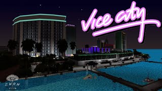 GTA Vice City Vibes Relaxing Lofi Beats from Dock Overlooking the City Skyline AllNight Ambience [upl. by Darcia]