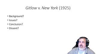 POLS 3321 Gitlow v New York [upl. by Davie]