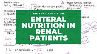 Enteral Nutrition in Renal Patients with Hemodialysis and AKI cases [upl. by Yht]