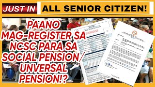 ATTENTION TO ALL SENIOR CITIZEN PAANO MAGREGISTER SA NCSC PARA SA SOCIAL PENSIONTAGALOG TUTORIAL [upl. by Lennahs565]