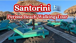 Santorini 🇬🇷 4K Perissa Beach 2024 Walking Tour 🚶‍♂️ 🚶‍♀️ [upl. by Alenas305]