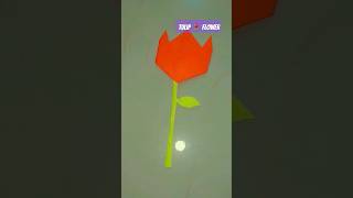 🌷TULIP FLOWERpls like subscribe😝easy craftcreative craftbyee😜 [upl. by Julee629]