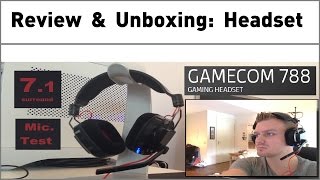 Plantronics Gamecom 788 with 71 Surround sound Gaming Headset amp Mic Test Unboxing amp Review [upl. by Aihsenor]