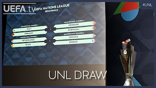 UEFA Nations League DRAW  202425 Knockout Stage and PlayOffs [upl. by Atteynod]