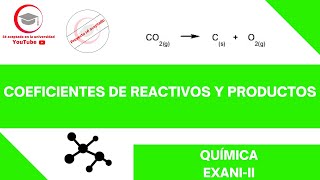 COEFICIENTES DE REACTIVOS Y PRODUCTOS  QUÍMICA  EXANIII 2024 [upl. by Anizor]