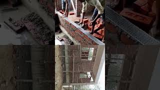 Construction technique l Brick reinforcement mesh shorts construction viralvideo [upl. by Lannie]