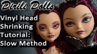 Vinyl Doll Head Shrinking Tutorial Slow method Safest [upl. by Whitaker]