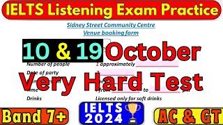 DIFFICULT IELTS LISTENING PRACTICE TEST 10 OCTOBER amp 19 OCTOBER 2024 WITH ANSWERS  IDP amp BC [upl. by Vorfeld]