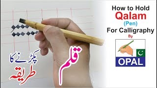 OPALHow to Hold a quotQalamquot calligraphy pen for beginners [upl. by Delos]