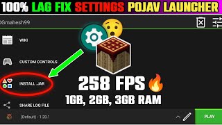 Top 10 Secret Settings To Reduce Lag in POJAV LAUNCHER ⚙️ Get 100 Fps in Low End Devices 🔥 [upl. by Ysnap488]