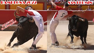 😳¡LE ROMPE EL PANTALÓN😳 CONCURSO DE RECORTADORES DE PAMPLONA 2022  🔴⚪️SAN FERMIN⚪️🔴 [upl. by Tamas]