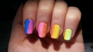 Wzorek na paznokcie Wakacyjne cieniowane Holiday ombre nails [upl. by Adanama]