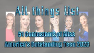 Miss Americas Outstanding Teen 2023 State Titleholder profiles to get to know the contestants [upl. by Lebisor]