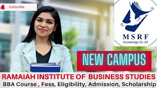 Ramaiah Bangalore RIBS BBA Admission 2022 New Campus SpecialisationEligibility Fees Update [upl. by Solrak93]