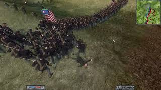 The American Civil War Mod  Napoleon Total War  33000 4v4 at Franklin [upl. by Aken]