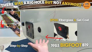 Fiberglass Large Openings amp Gelcoat matching on a Budget StepbyStep DIY on your RV Camper Trailer [upl. by Rena564]