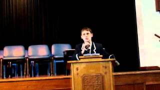 How to do a brilliant Valedictory speech  WBHS 2009 [upl. by Irtimd]