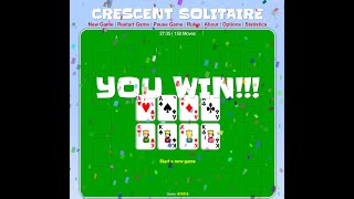 Its So Satisfying Crescent Solitaire  Card Game [upl. by Nangatrad]