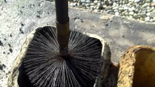 cleaning chimney for the woodstove  easy   schoorsteenvegen [upl. by Nohsal]