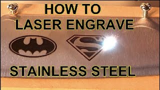 FIBER LASER ENGRAVING STAINLESS STEEL HOW TO [upl. by Jaco285]