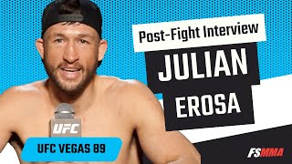 Julian Erosa full UFC Vegas 89 postfight interview [upl. by Signe]