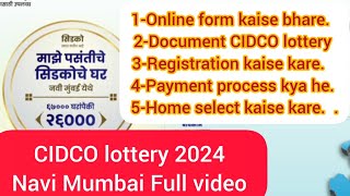 document cidco lottery 🏠 CIDCO lottery online form🏙️cidco form registration process [upl. by Diandra]