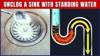 How To Unclog A Sink With Standing Water [upl. by Nimad]