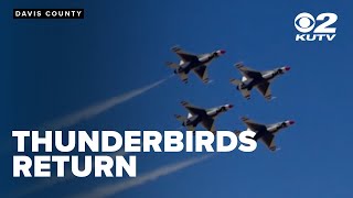 The Thunderbirds are back Massive air show returns to Hill Air Force Base [upl. by Odlopoel450]