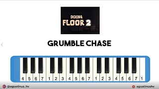 Doors Floor 2  Roblox Doors Floor 2  Grumble Theme  Easy Piano Tutorial [upl. by Llerrut710]