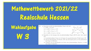 W3 Wahlaufgabe Mathewettbewerb 202122 Realschule Aufgabengruppe B Hessen [upl. by Daraj24]