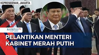 FULL DetikDetik Presiden Prabowo Lantik Jajaran Menteri Kabinet Merah Putih Ada Luhut Binsar [upl. by Tarryn828]