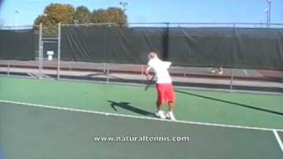 Left Handed Serve DemonstrationNatural Two Handled Racket [upl. by Ellenwad]