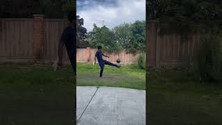 Day 9  Juggling to 100 footwork jugging soccerjuggling juggling soccerskills ballmastery [upl. by Hanley]