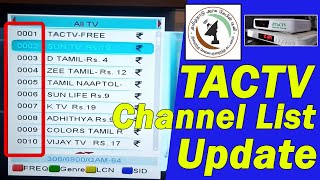 TACTV Settop Box CHANNEL LIST Number Updated  ANBU TECH [upl. by Yrot]