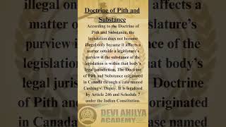 Doctrine of Pith and Substance [upl. by Adalard227]