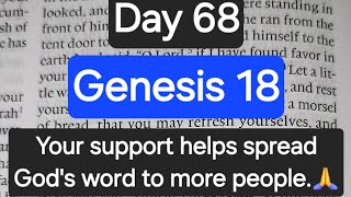 Daily Bible reading plan made easier  Day 68 Genesis 18 ESV Thursday tidings to all 🙋‍♀️ [upl. by Ariday]