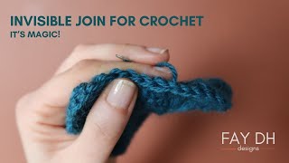 Invisible Join for Crochet Rounds  Its magic [upl. by Harutek703]