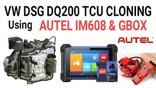 VW DQ200 TCU CLONING USING AUTEL 508608 WITH GBOX  TRANSMISSION CONTROL MODULE CLONING [upl. by Wieren670]