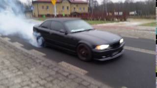 e36 M50b25 turbo lekkie upalanie  Burnout [upl. by Dronski]