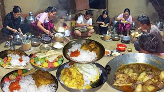 Darjeeling Style Pork Curry Recipe with Rice Cooking and Eating in Village Kitchen with Familys [upl. by Janetta]